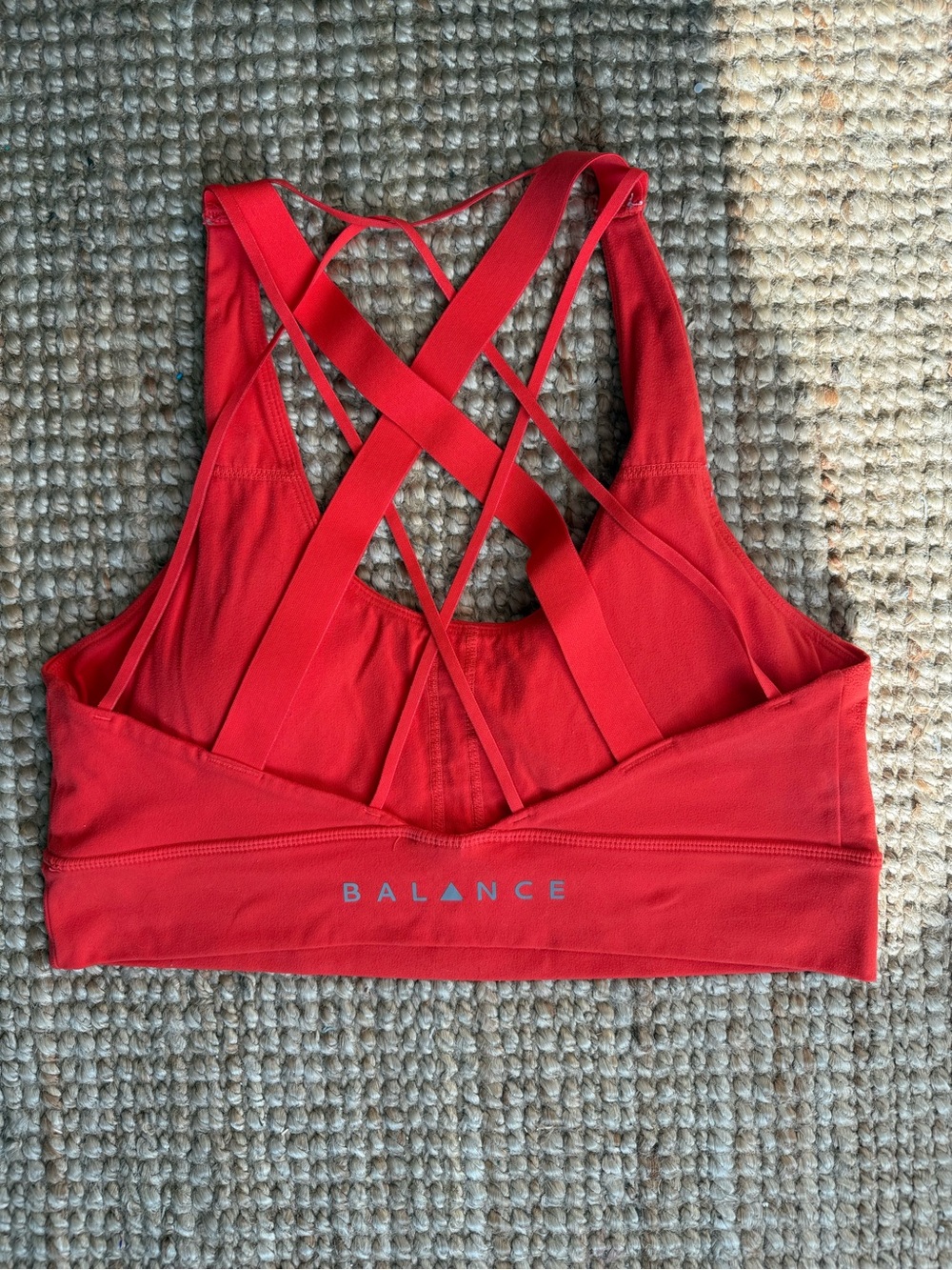 Vintage Balance Athletica XL Red Strappy Sports Bra